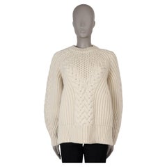 ALEXANDER MCQUEEN Pull CHUNKY CABLE en laine crème 2018
