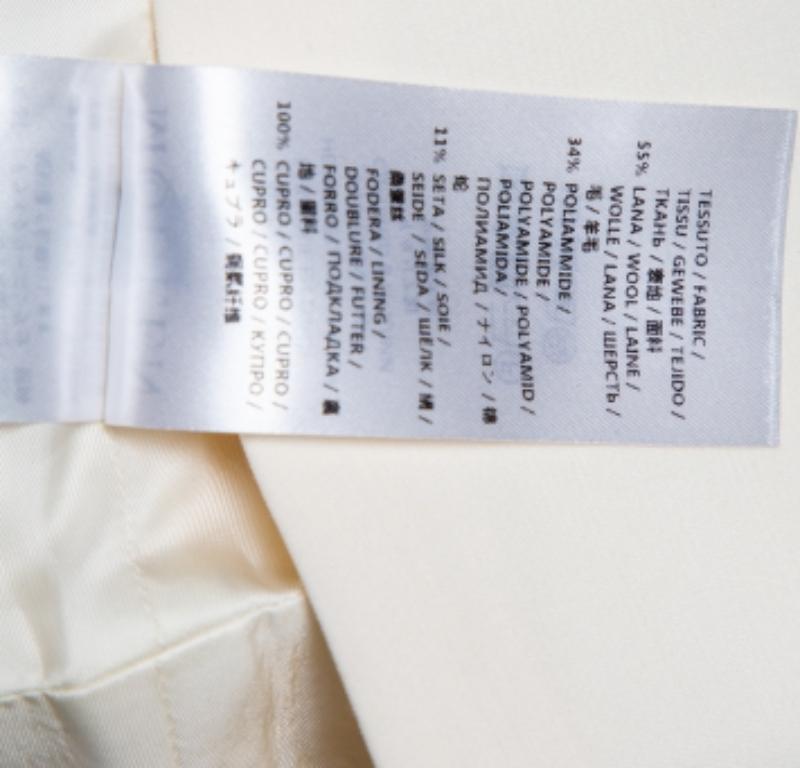 Women's Alexander McQueen Cream Wool & Silk Sleeveless Peplum Top S For Sale