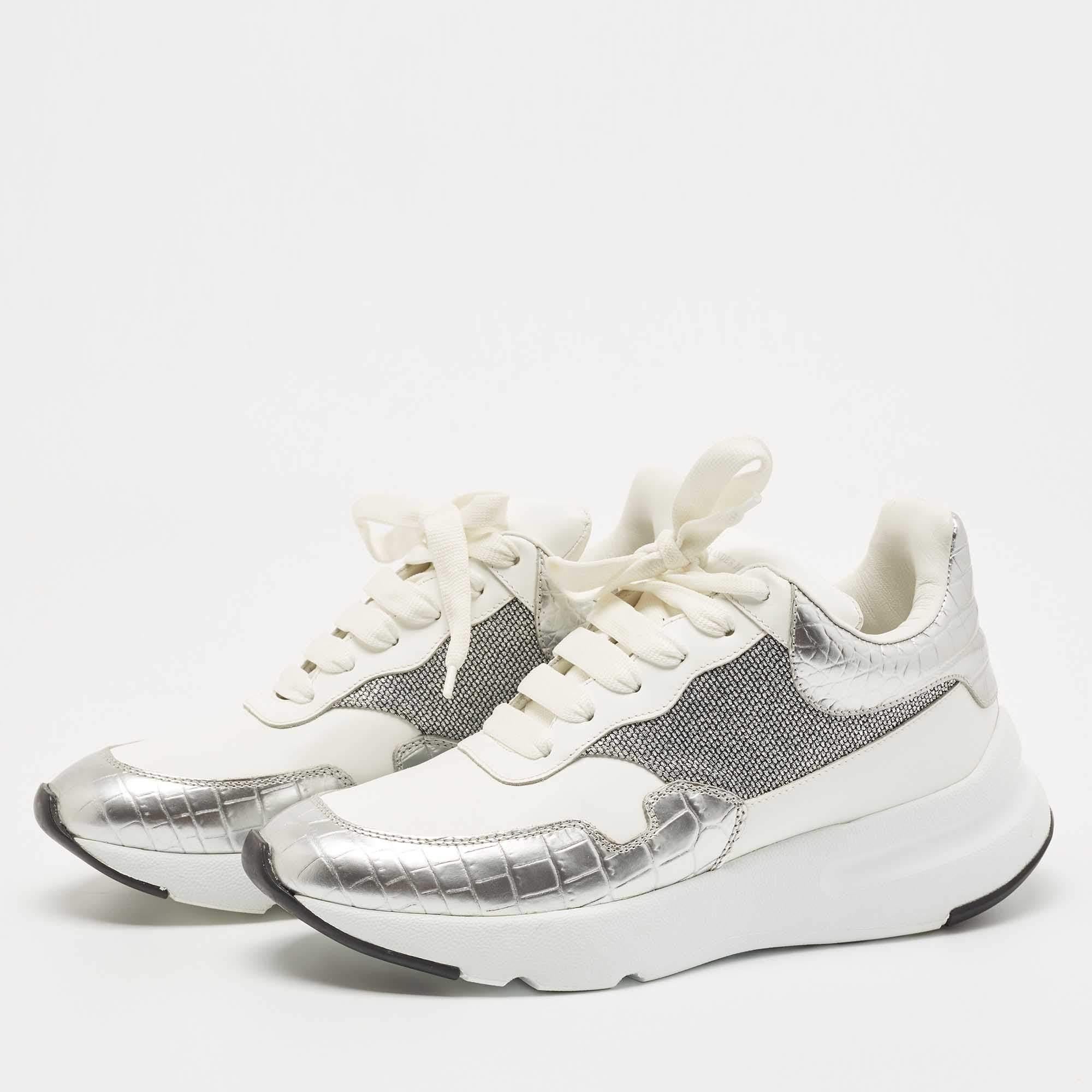 Designed to elevate your style quotient and give you comfort at the same time, these Alexander McQueen sneakers are crafted using the best materials. Pair them with your casuals for a cool look.

Includes: Original Dustbag, Original Box, Info