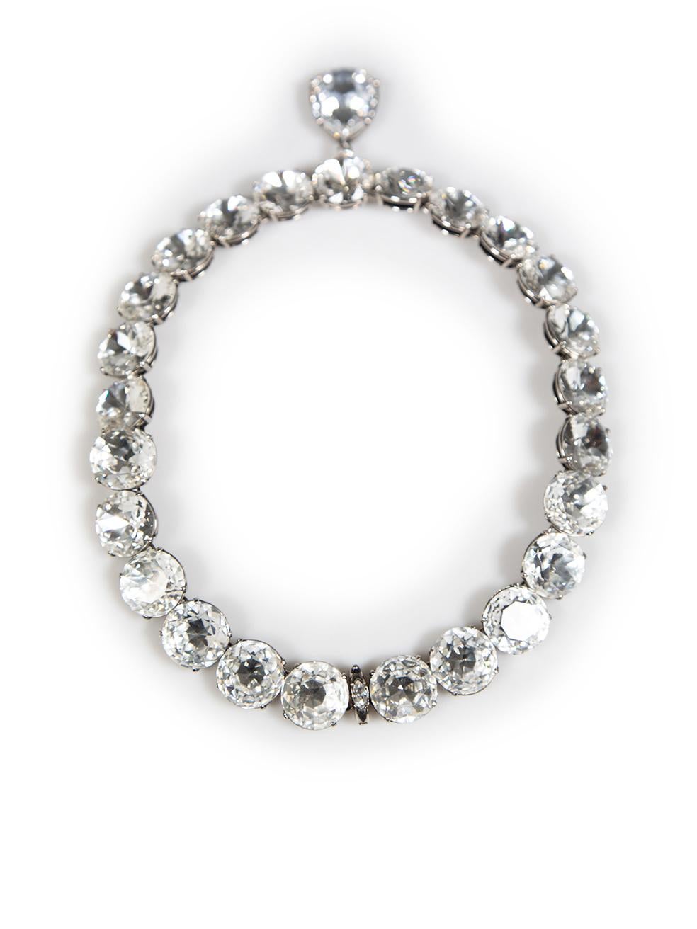 Women's Alexander McQueen Crystal Brass Choker Necklace