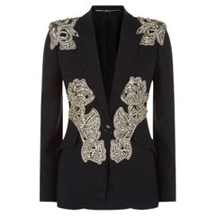 Alexander McQueen Crystal Embellished Black Evening Blazer
