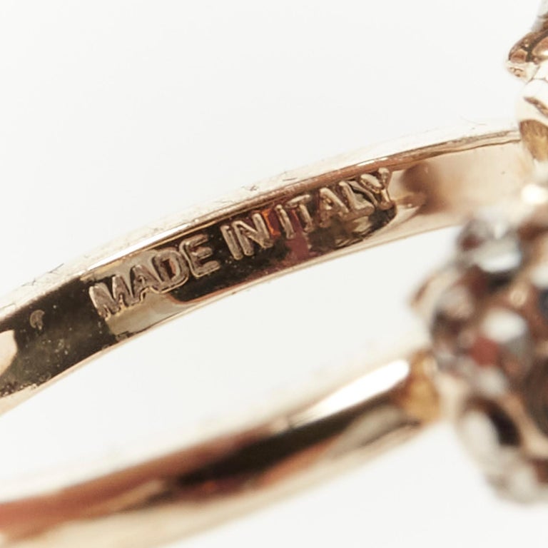 Alexander McQueen Women's Twin Skull Double Ring Gold