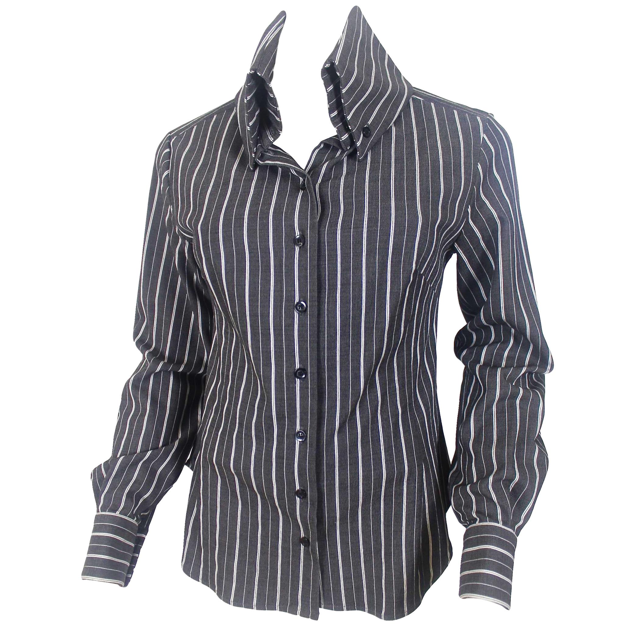 Alexander McQueen Dante Fall/Winter 1996 High Collar Suiting Shirt