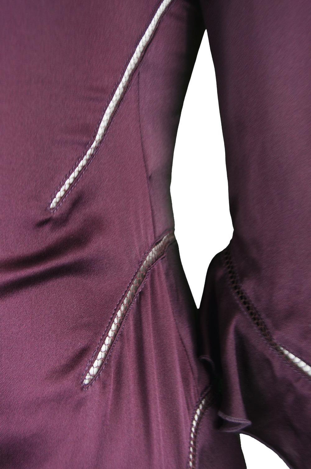 dark purple silk dress