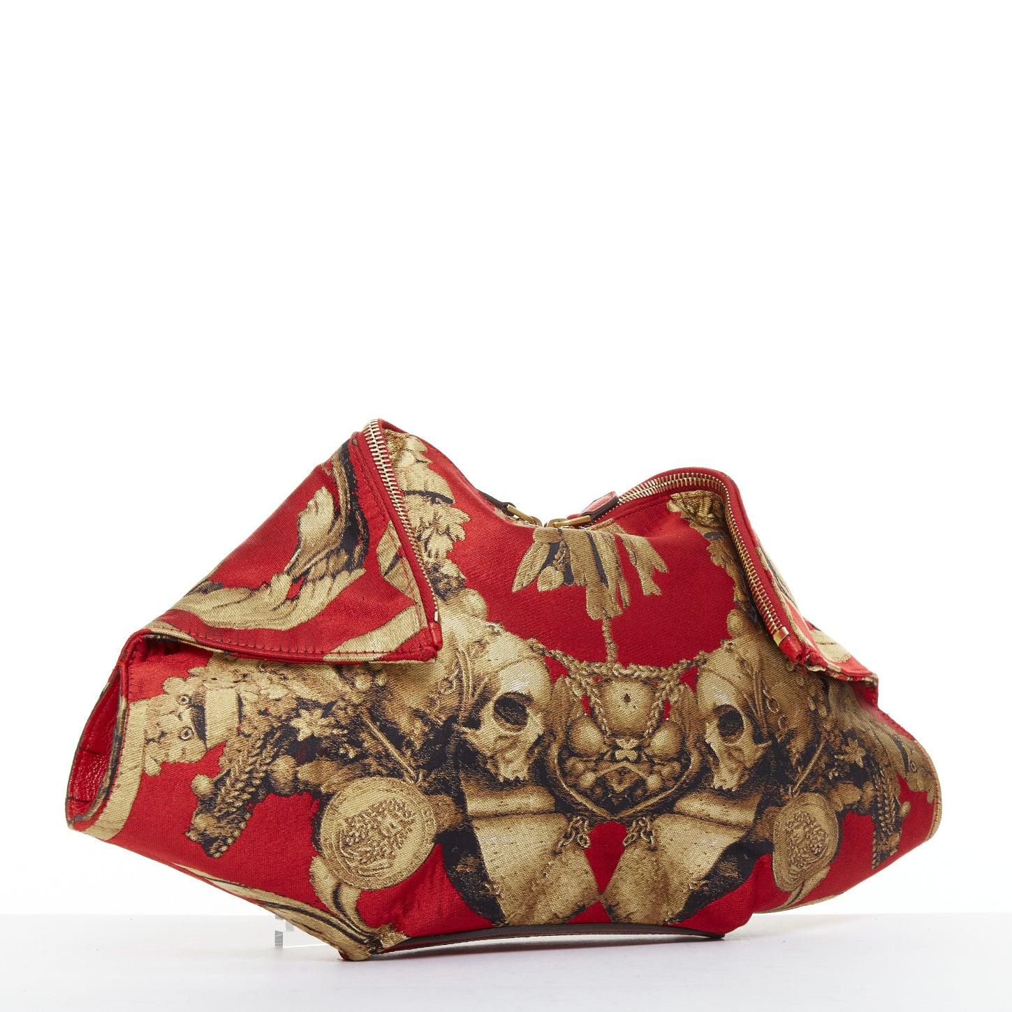 Marrone Alexander McQueen De Manta Angels Demons Grinling Gibbons - pochette in jacquard in vendita