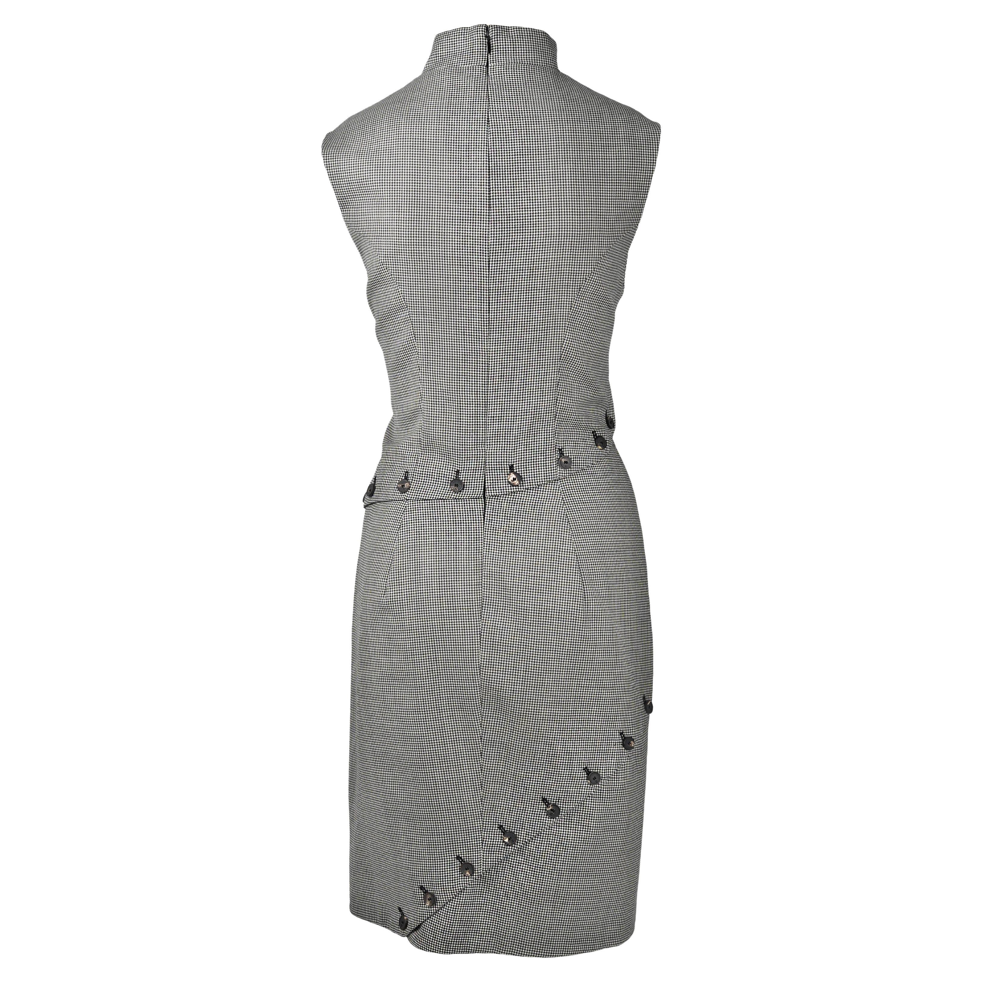 Alexander McQueen Deconstructed Cut-Out Tailoring Dress, Pre-Fall 2013 (IT 44) For Sale 1