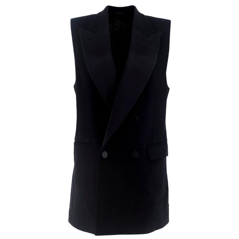 Alexander McQueen Deconstructed Sleeveless Blazer - Size US 6