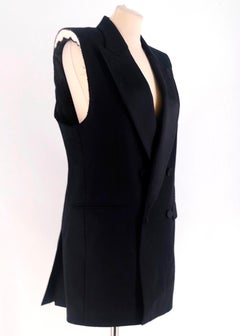 Alexander McQueen Deconstructed Sleeveless Blazer - Size US 6
