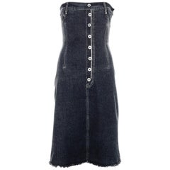 Alexander McQueen denim corset dress, fw 1996