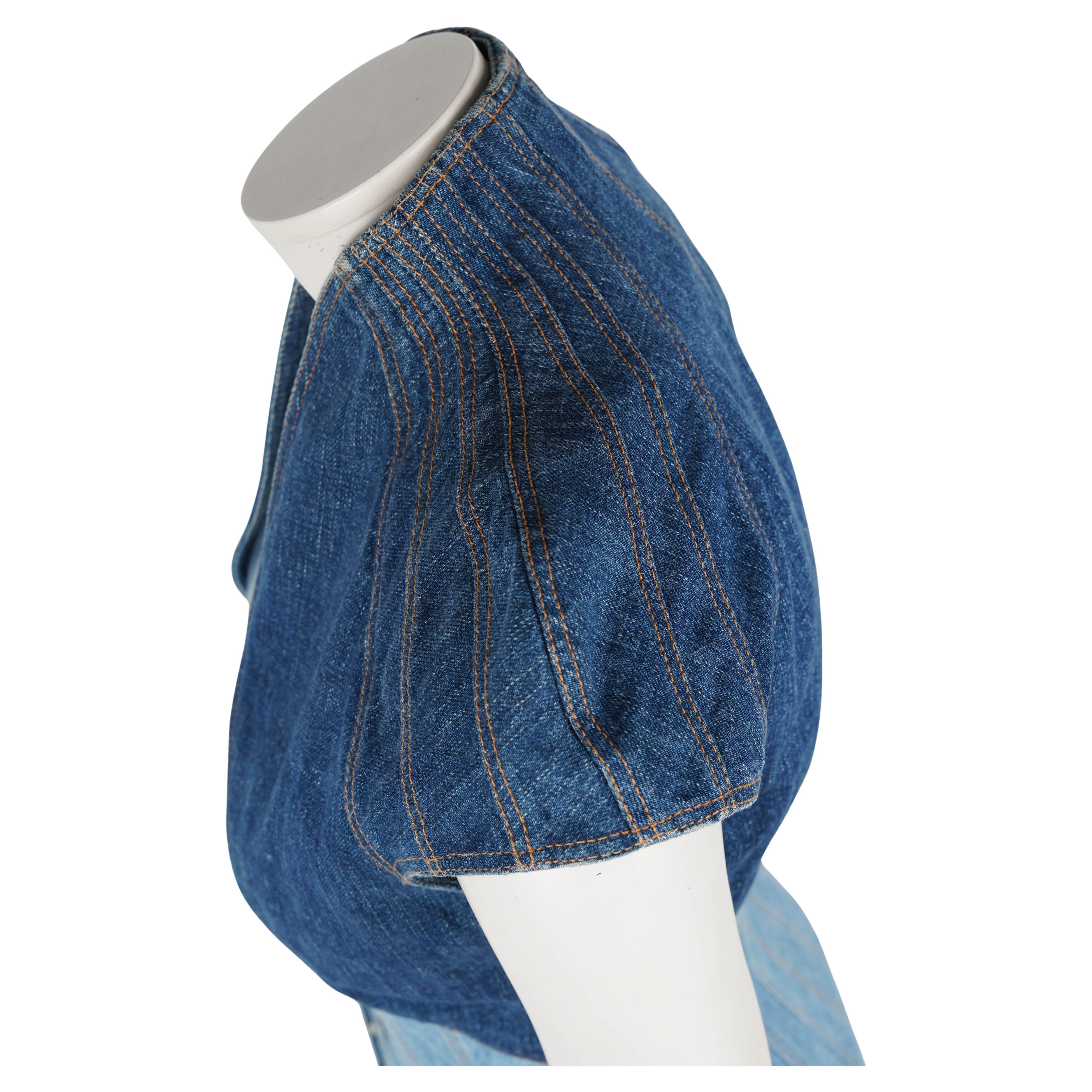 Alexander McQueen Denim Corset Top — F/W 2002 Collection  IT 38 For Sale 4