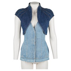 Alexander McQueen Denim Corset Top — F/W 2002 Collection  IT 38