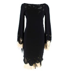 Alexander McQueen Distressed Knit Dress SIZE S