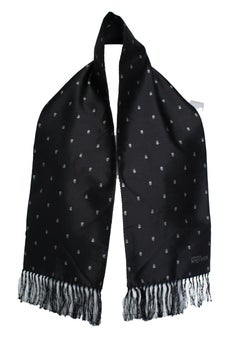 Alexander McQueen, dotted skull tuxedo scarf