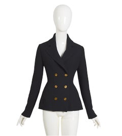 Alexander McQueen Double-Breasted Cashmere Knit Jersey Cardigan Jacket