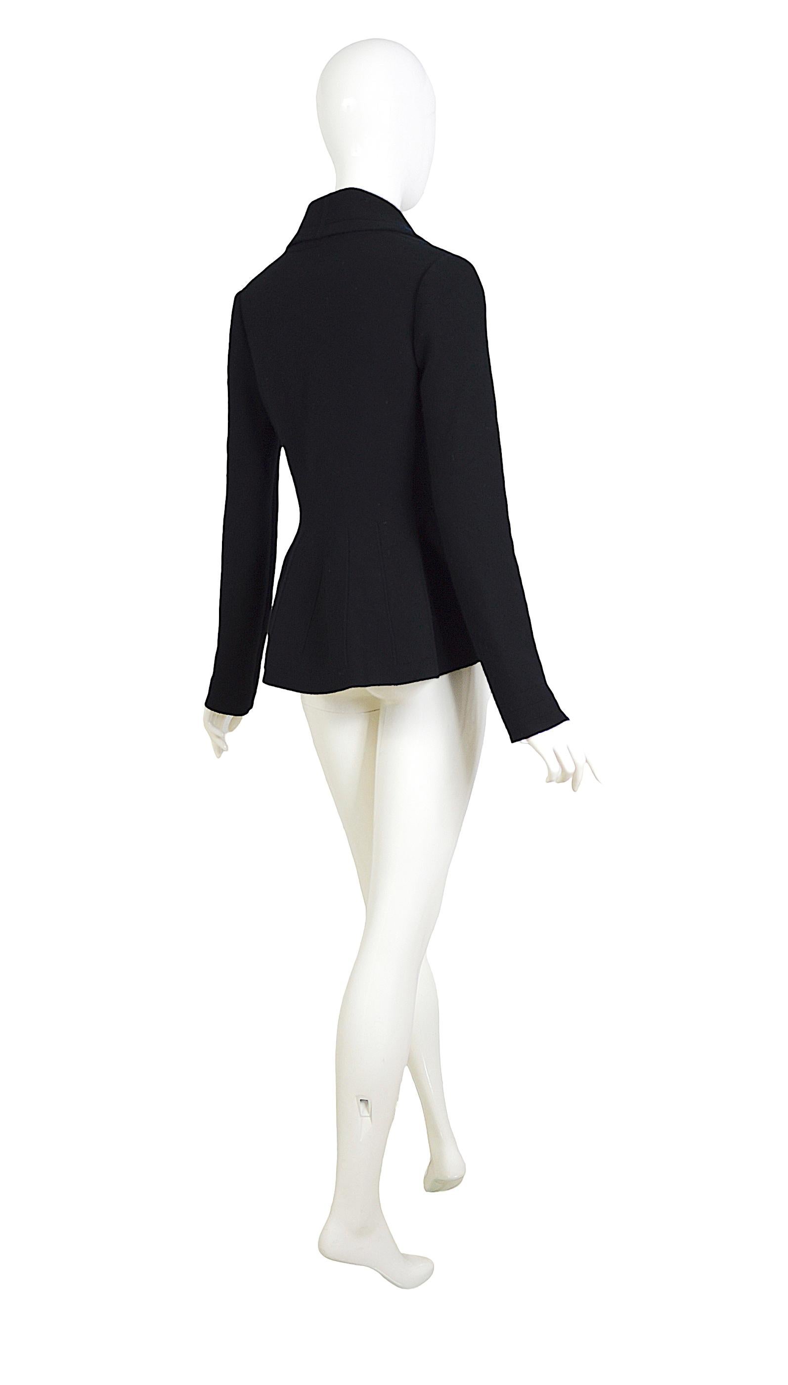 Alexander McQueen Double-Breasted Cashmere Knit Jersey Cardigan Jacket For Sale 3