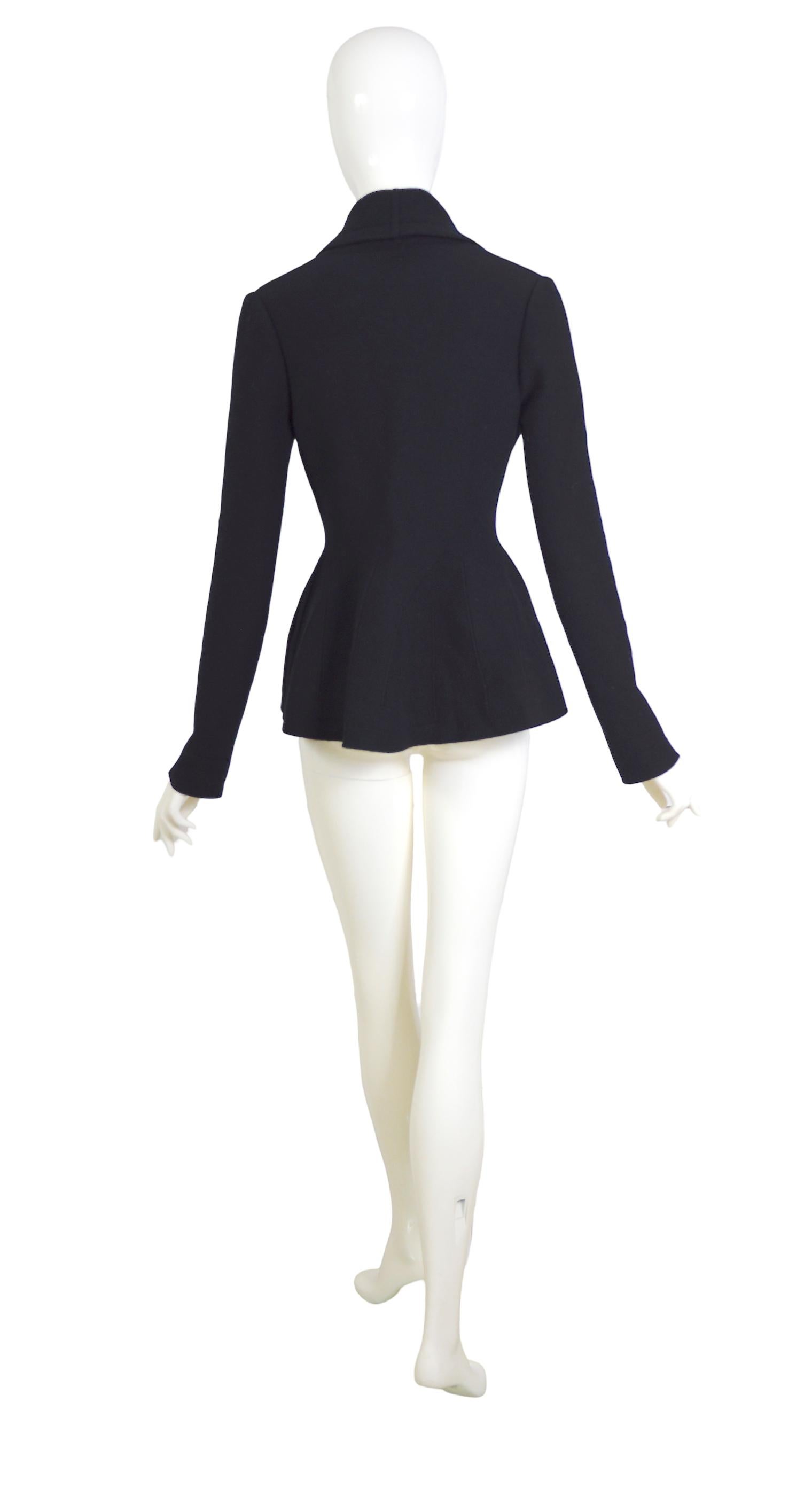Alexander McQueen Double-Breasted Cashmere Knit Jersey Cardigan Jacket For Sale 4