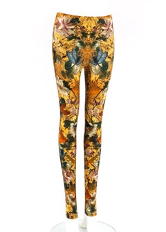 ALEXANDER McQUEEN Dragonfly Floral Printed Stretch Legging Pant