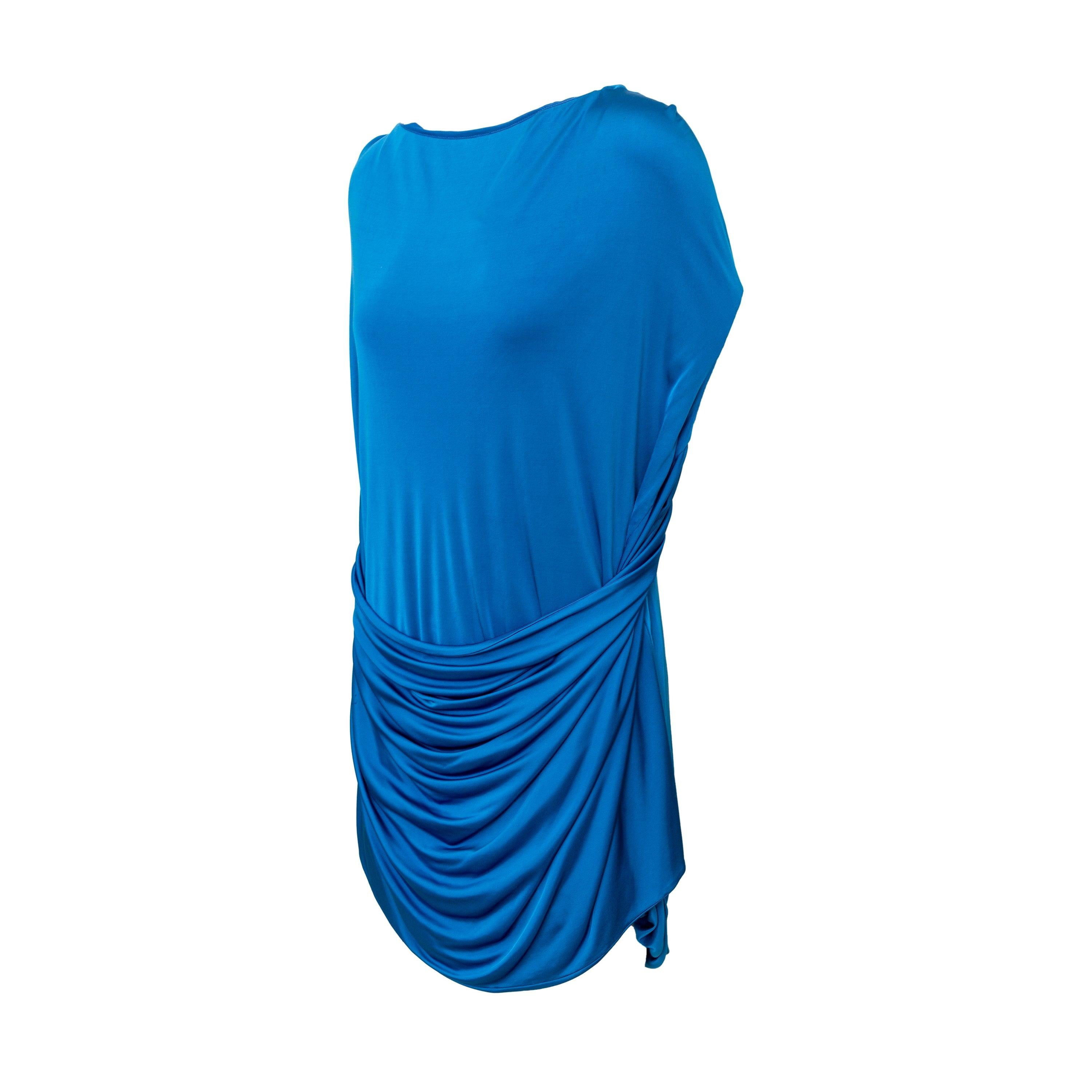 Unleash an electric look with the Alexander McQueen Draped Dress. Crafted in soft viscose, it boasts a midi length and unique construction by McQueen. Embrace the draped silhouette and layers for a striking appearance.
 Remarks: There are some small