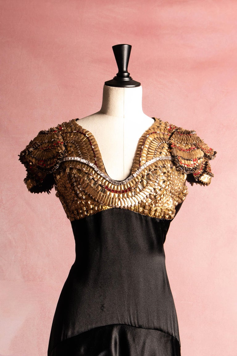 satin gold slip dress VOZ metallic silk midi Size:7y main image 0