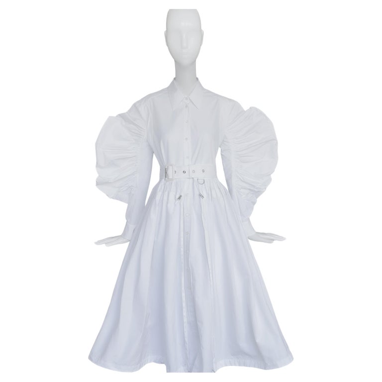 chinese dress ladies Longsleeve Cotton Day Dress | ALEXANDER MCQUEEN main image 1