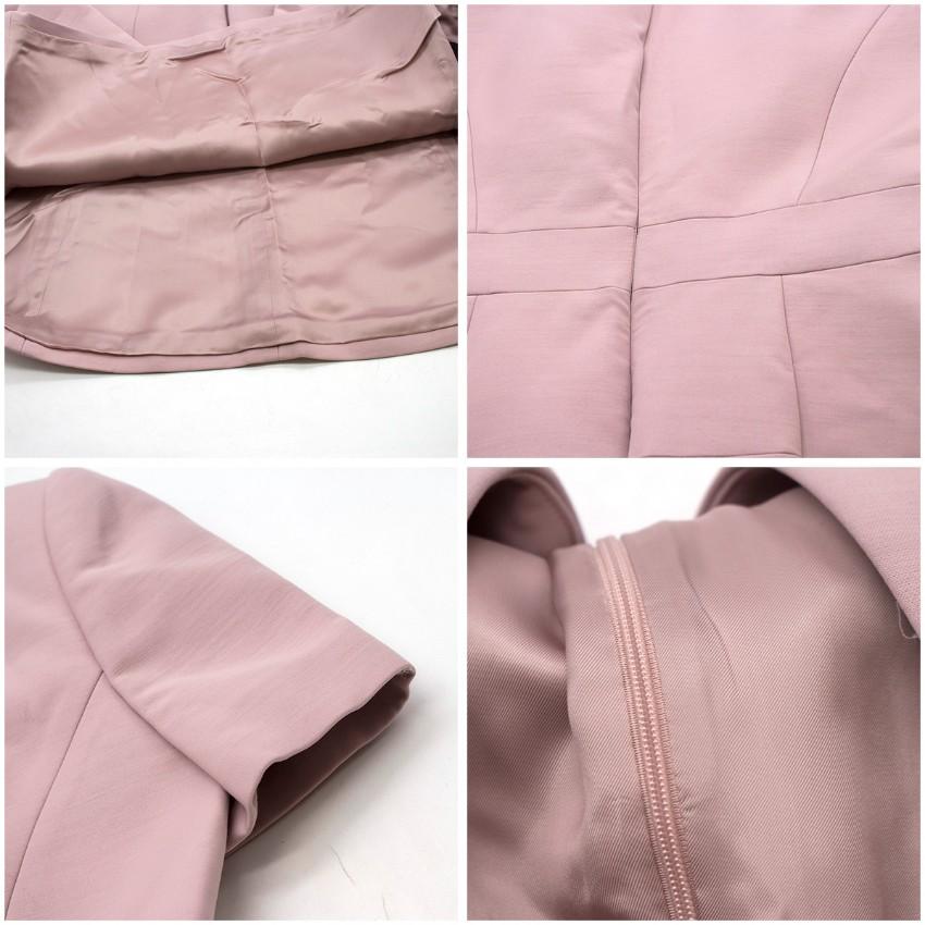 Alexander McQueen Dusty Pink Box Pleat Dress US 12 In New Condition For Sale In London, GB