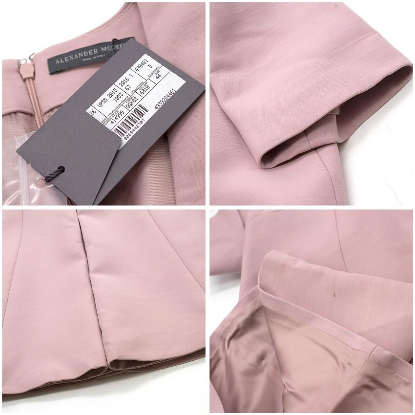 Women's or Men's Alexander McQueen Dusty Pink Box Pleat Dress US 12 For Sale