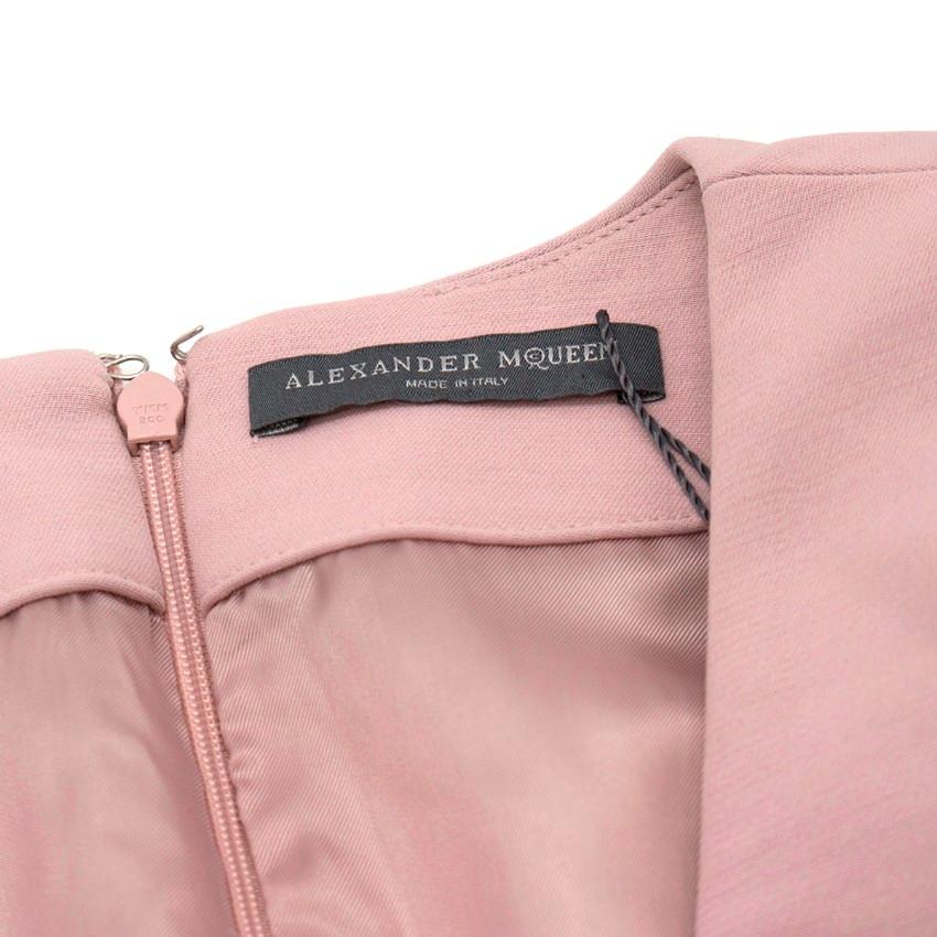 Alexander McQueen Dusty Pink Box Pleat Dress US 12 For Sale 1