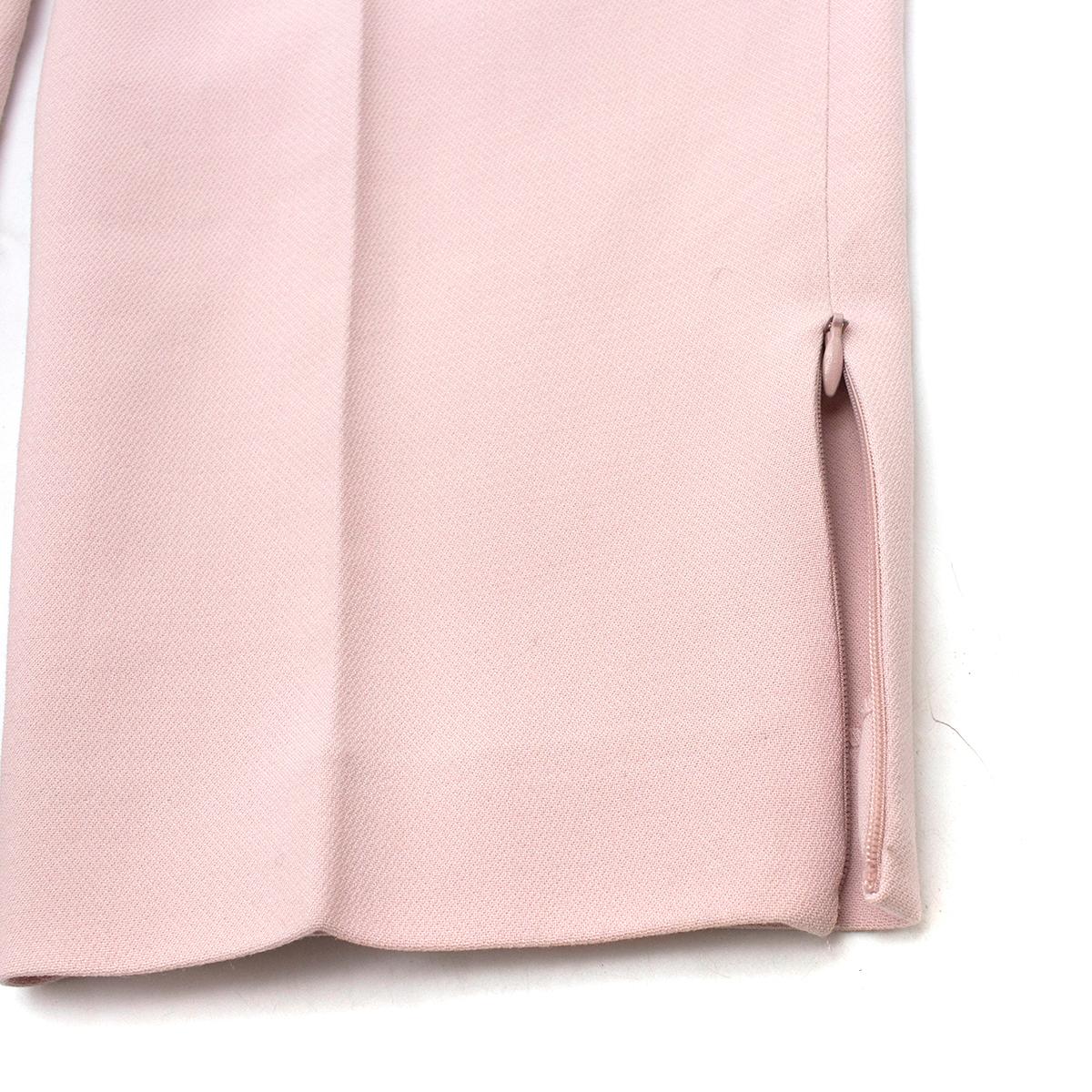 Alexander McQueen Dusty Pink Wool Trousers - Size US 6 In Good Condition For Sale In London, GB