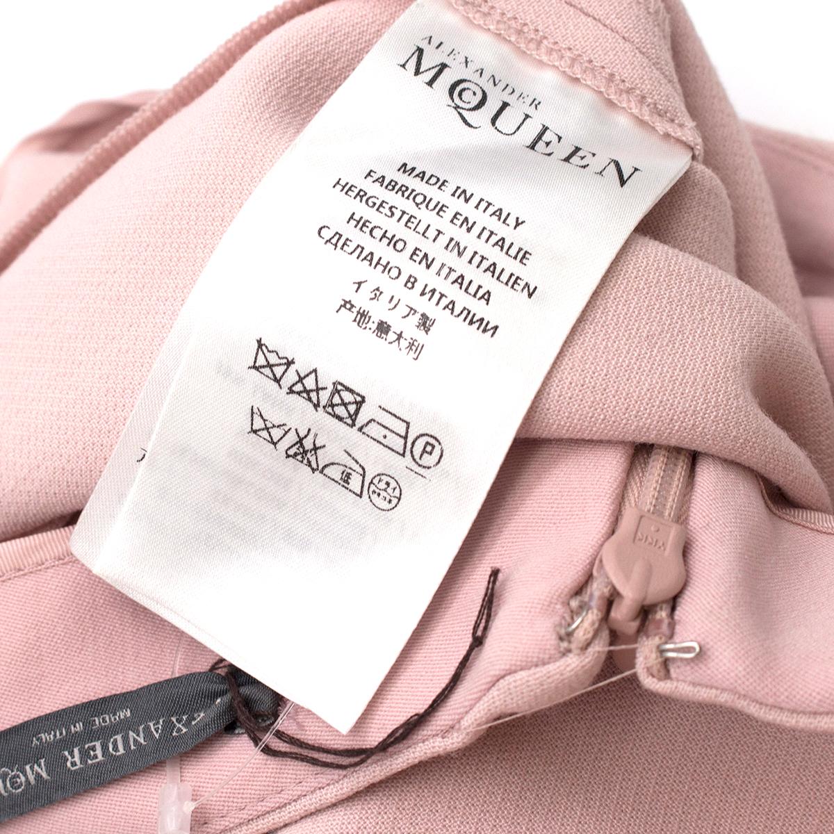 Women's Alexander McQueen Dusty Pink Wool Trousers - Size US 6 For Sale