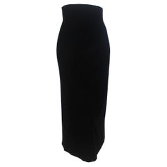 Alexander Mcqueen Early 1990s Black High Waisted Fitted Skirt