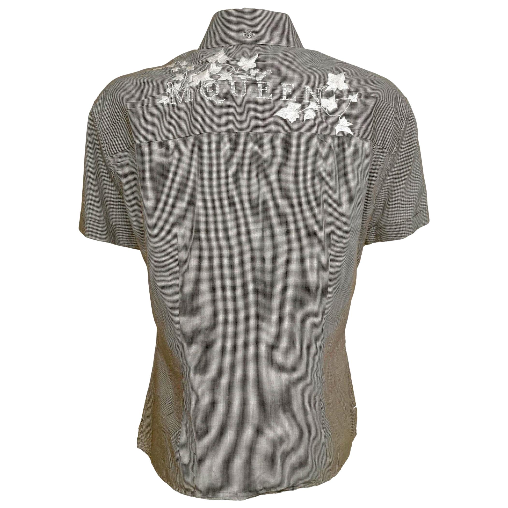 Alexander McQueen Early 1990s Ivy Leaf Embroidered Logo Shirt For Sale