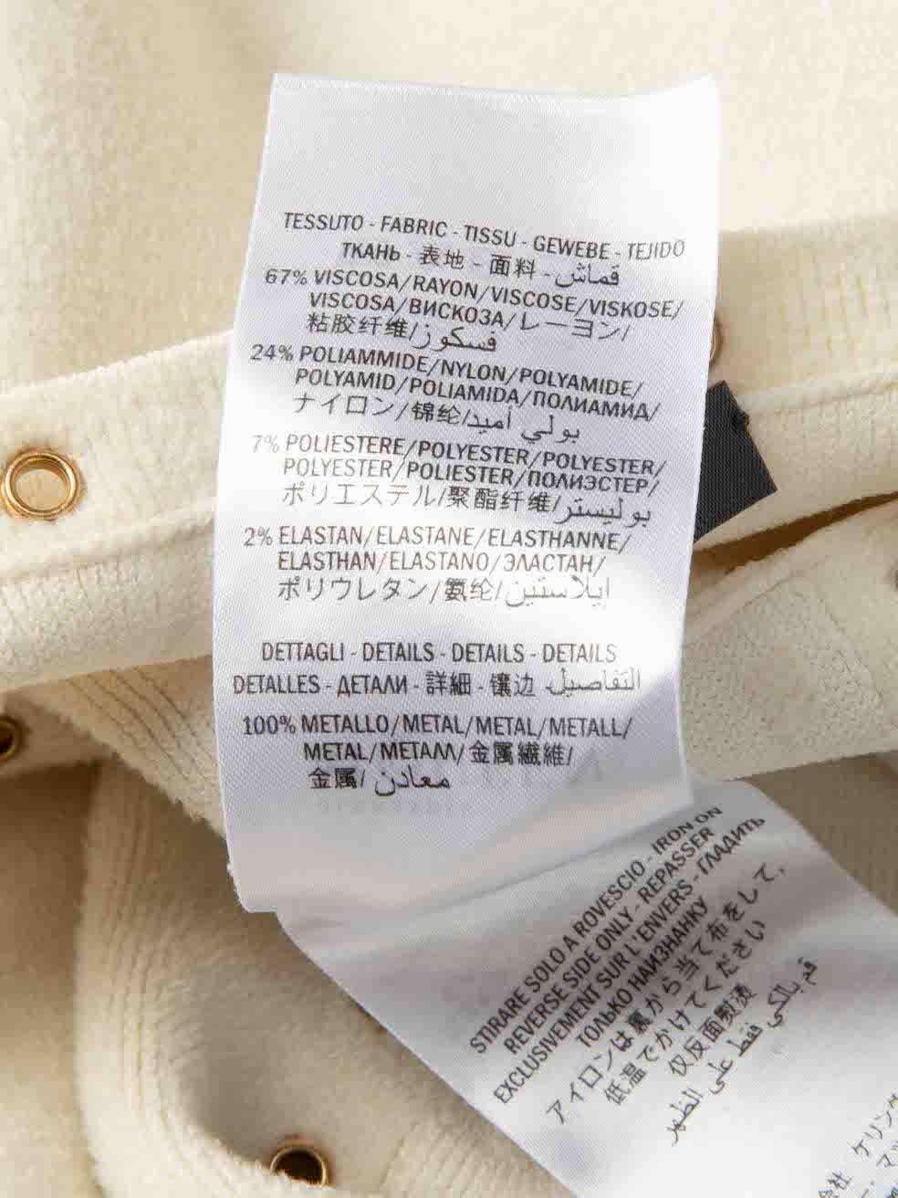 Alexander McQueen Ecru Eyelet Detail Knit Dress Size M For Sale 1