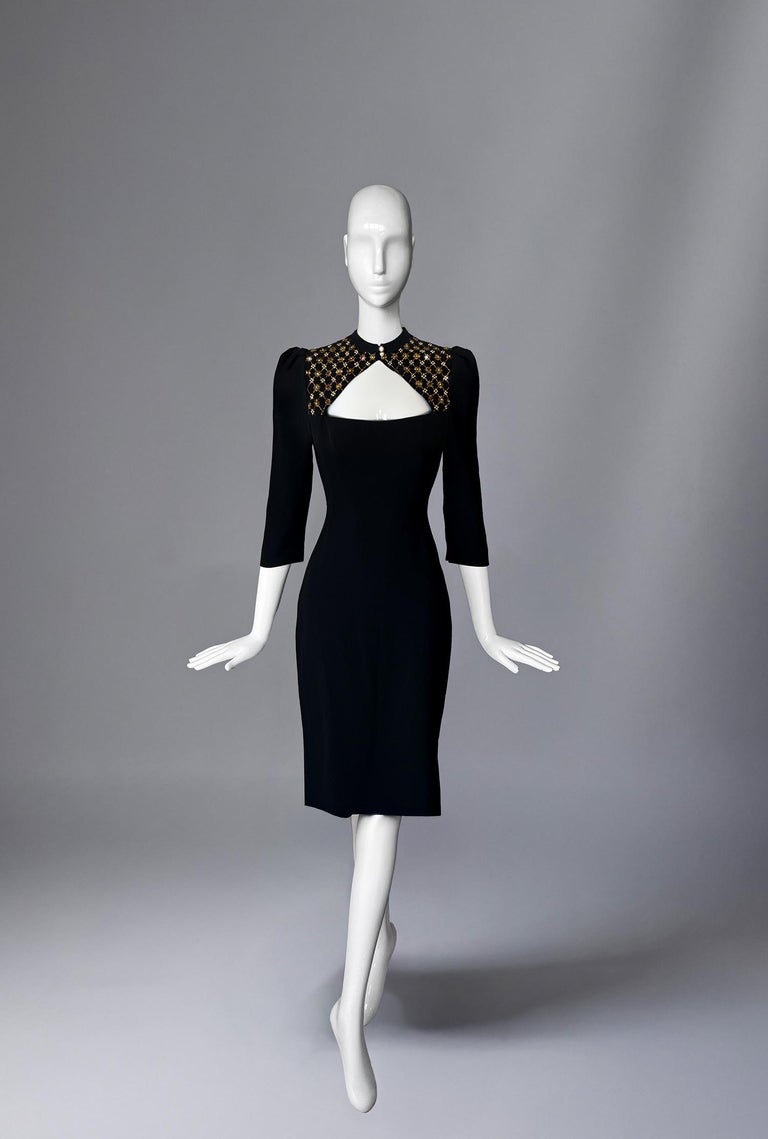 alexander mcqueen little black dress Alexander McQueen Iconic 2004 Black Cocktail Dress with Anatomical seamwork main image 1