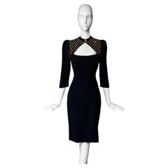 Alexander McQueen Embellished Black Dress