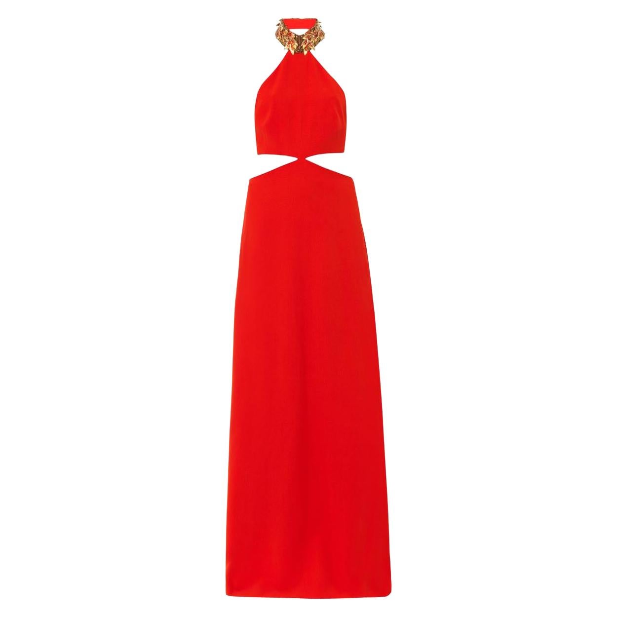 Alexander McQueen Embellished Red Dress 