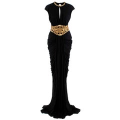 Alexander McQueen Embellished stretch-jersey gown - Size US 4