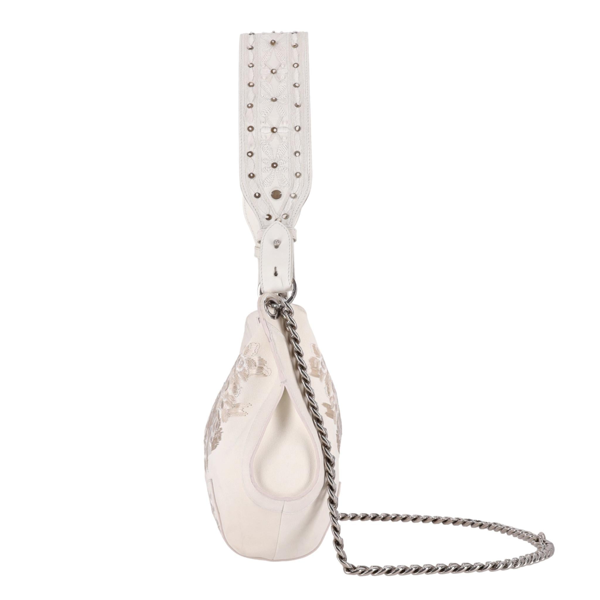 Beige Alexander McQueen Embroidered Shoulder Bag