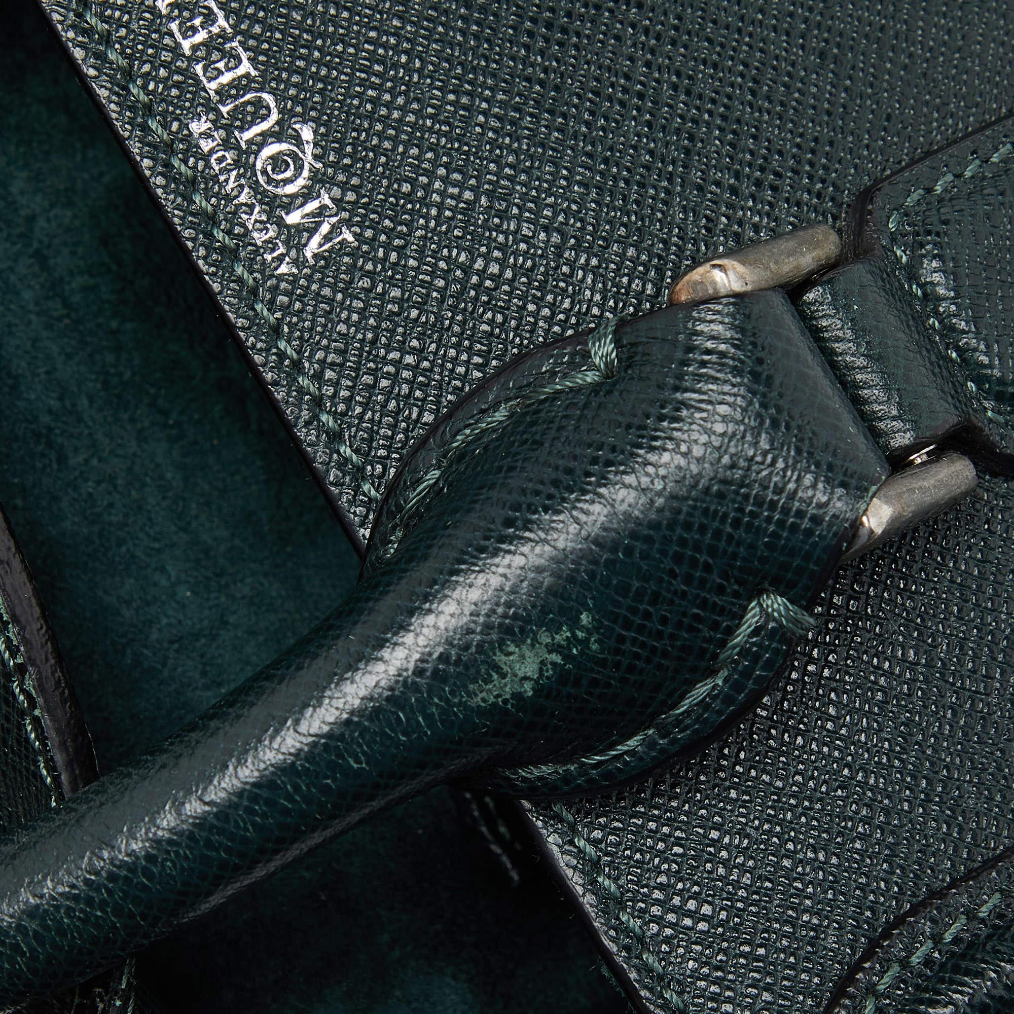 Alexander McQueen Emerald Green Leather Mini Heroine Bag For Sale 9