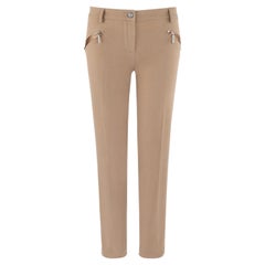 ALEXANDER McQUEEN F/W 1996 « Dante » - Pantalon extensible beige à fermeture éclair et cristaux