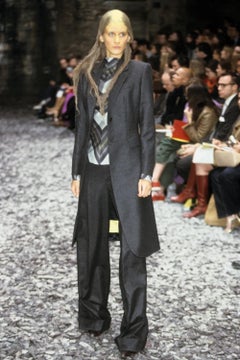 Alexander McQueen A/I 2000 Tailcoat Tailemble in cashmere grigio