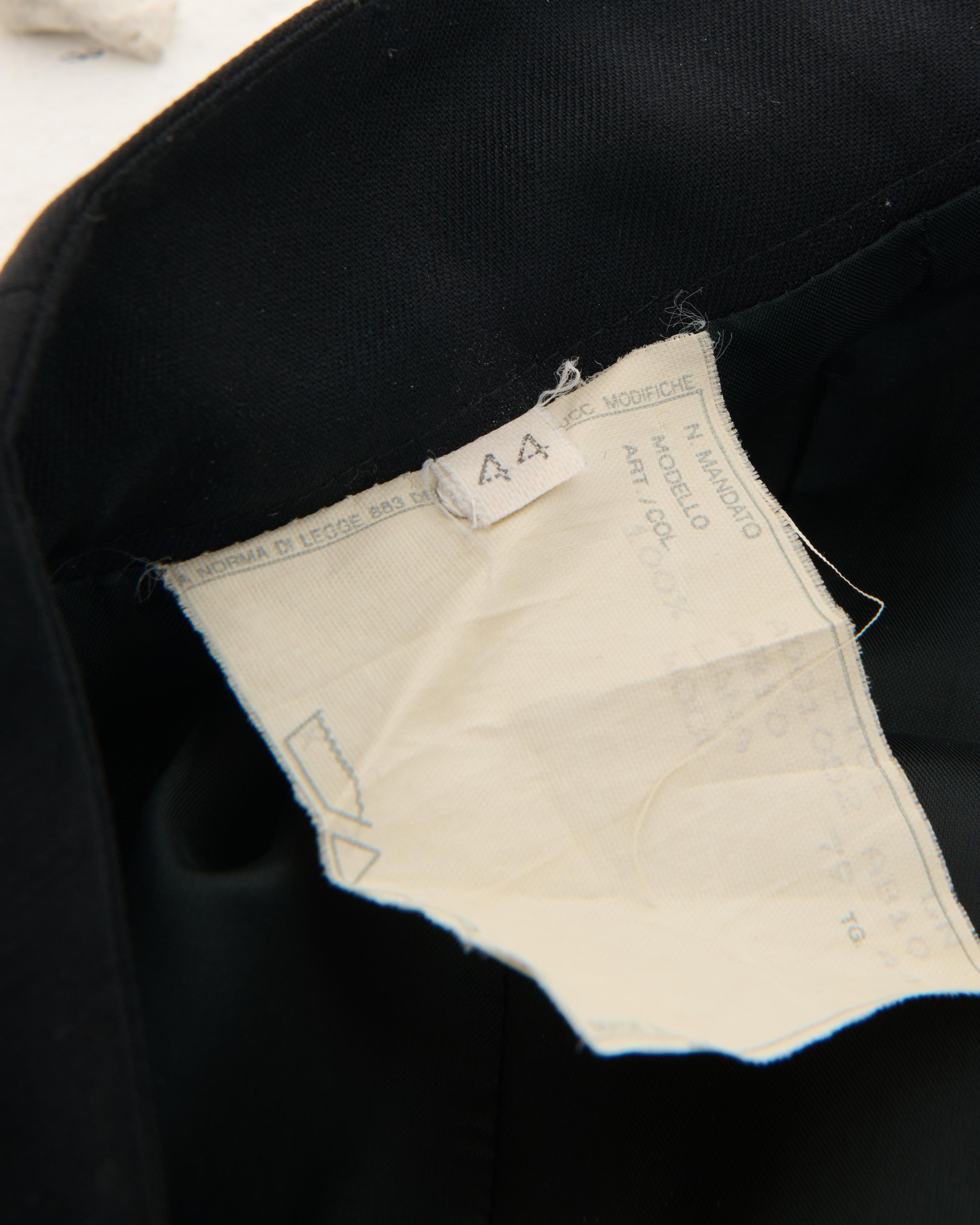 Alexander McQueen F/W 2001 Black Paneled Skirt For Sale 2
