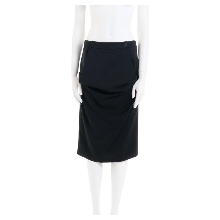 Alexander McQueen F/W 2001 Black Paneled Skirt For Sale at 1stDibs