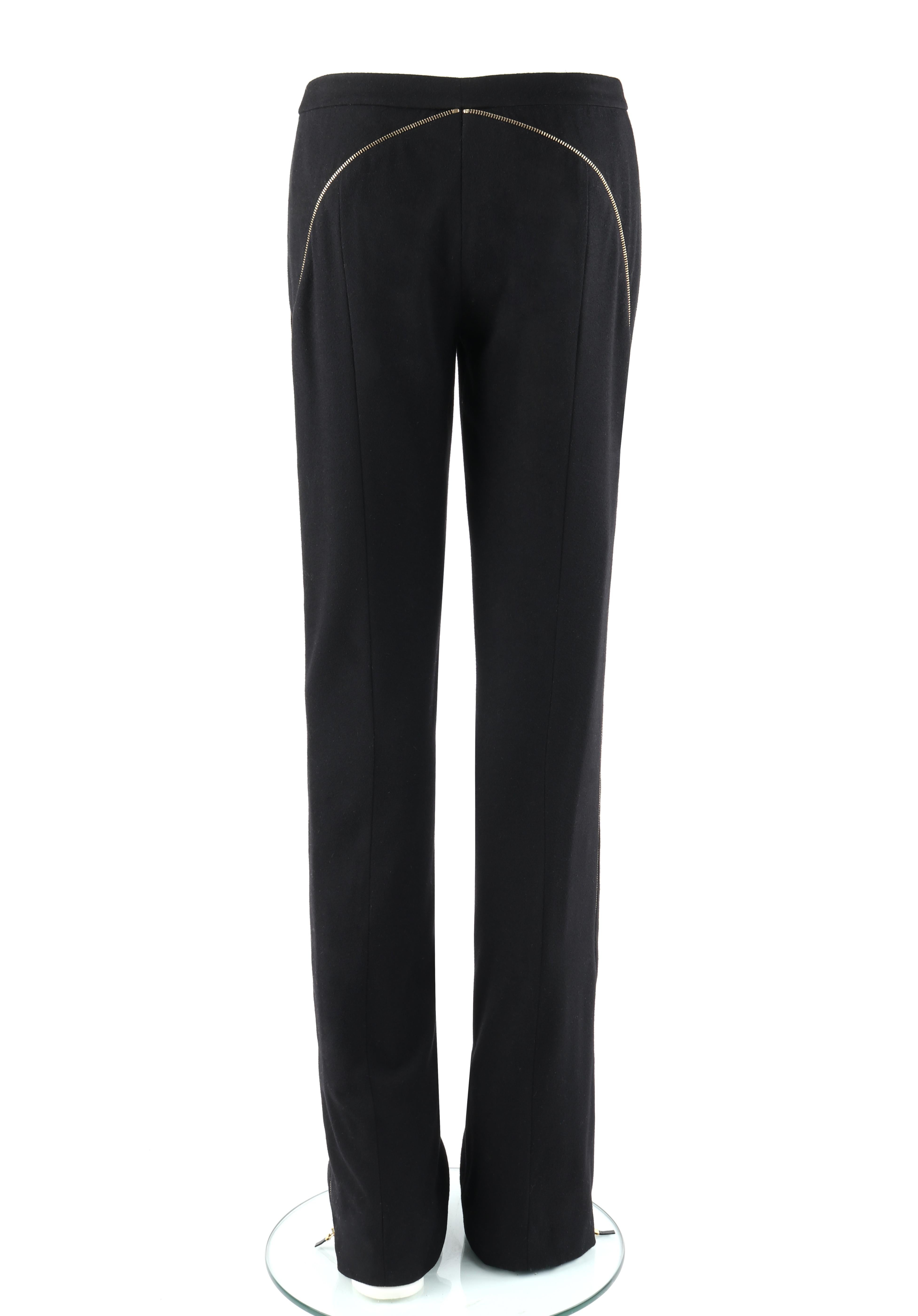 ALEXANDER McQUEEN F/W 2003 “Scanners” Black Gold Full Zipper Side Trouser  Pants For Sale at 1stDibs | alexander mcqueen trouser for women, leather  skinny jeans, mcqueen womens trouser