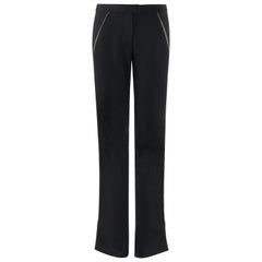 ALEXANDER McQUEEN F/W 2003 „Scanner“ Hose in Schwar und Gold mit durchgehendem Reißverschluss an der Seite