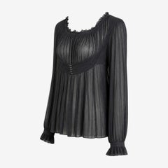 Alexander McQueen F/W 2004 Black Silk Blouse