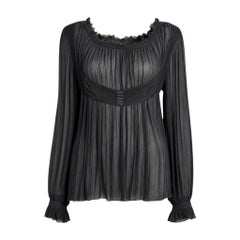 Alexander McQueen F/W 2004 Black Silk Blouse