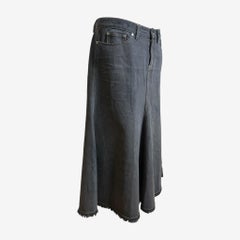 Alexander McQueen F/W 2004 Deconstructed Denim Maxi Skirt