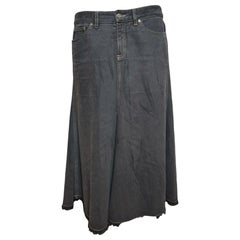 Alexander McQueen F/W 2004 Deconstructed Denim Maxi Skirt