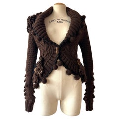 Alexander McQueen F/W 2005 Chaqueta de lana y alpaca marrón