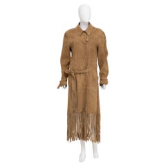 Alexander McQueen F/W 2005 Fringe Suede Brown Coat